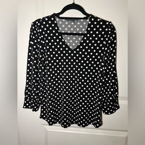 B&W Polka Dot Top